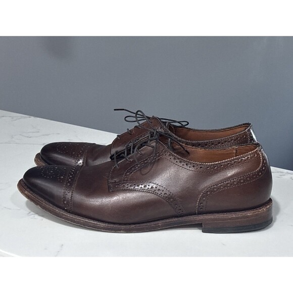 Allen Edmonds Strand Leather Cap Toe Oxford Mens 10.5 D Brown Dress Shoes main image 7
